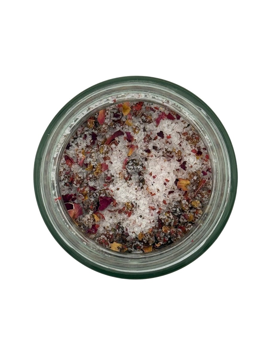 Pfeffer & Rosen - mit feinem Salz (160g im Glas)