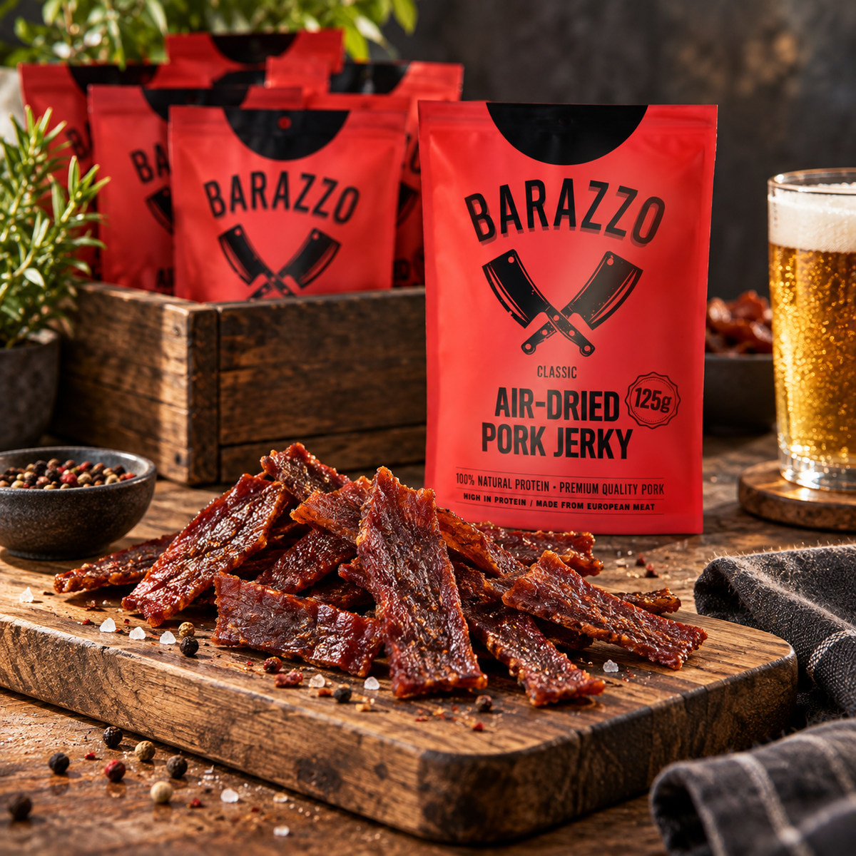Barazzo Pork Jerky Classic 1 kg (8x125g)