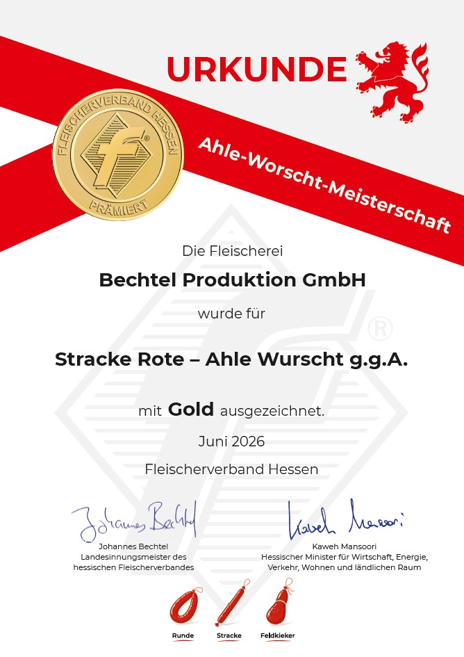 Stracke Rote - Nordhessische Ahle Wurscht g.g.A.