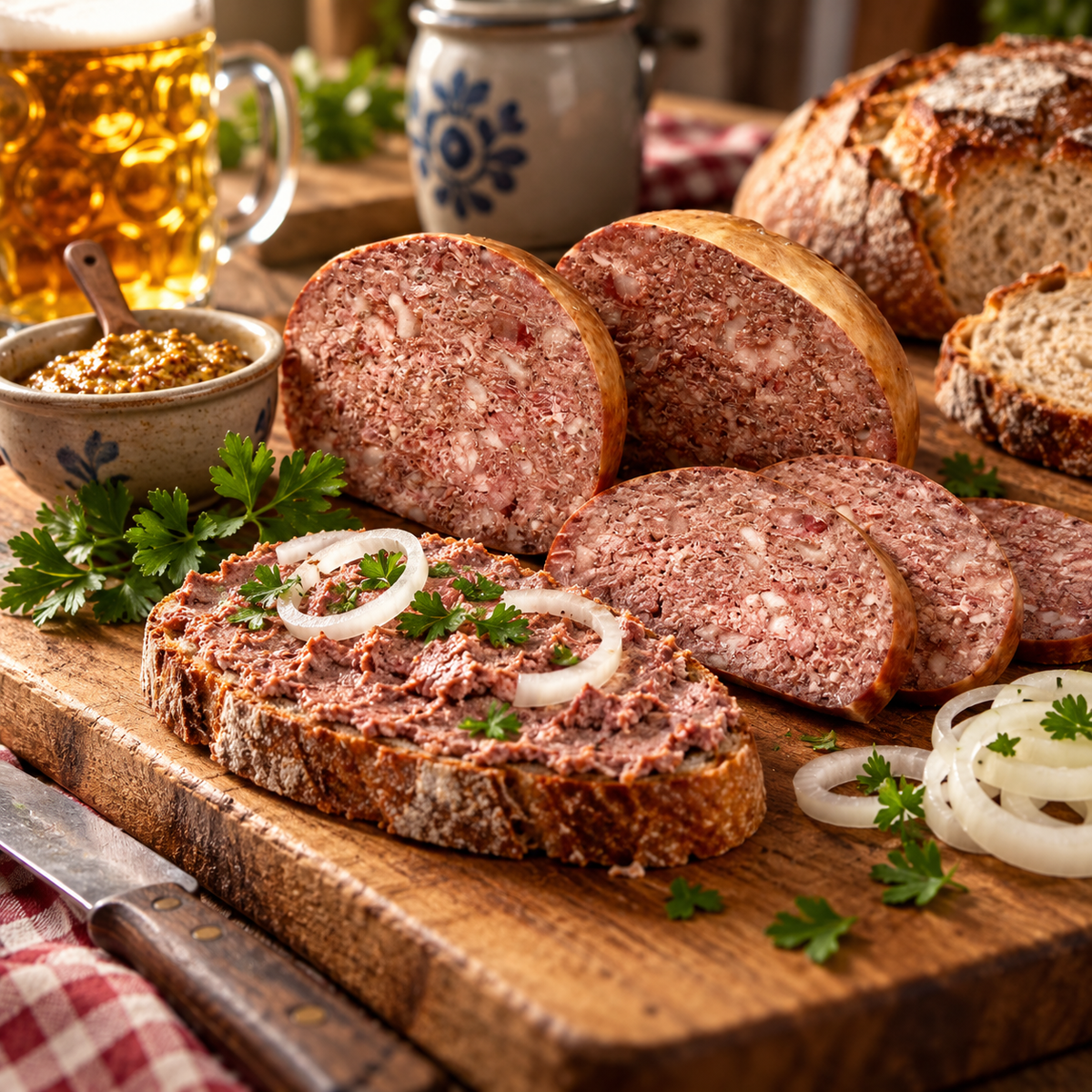 Hausmacher Leberwurst in der Blase