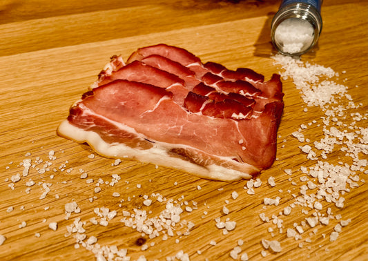 Schinkenspeck geschnitten - Fleischerei Bechtel
