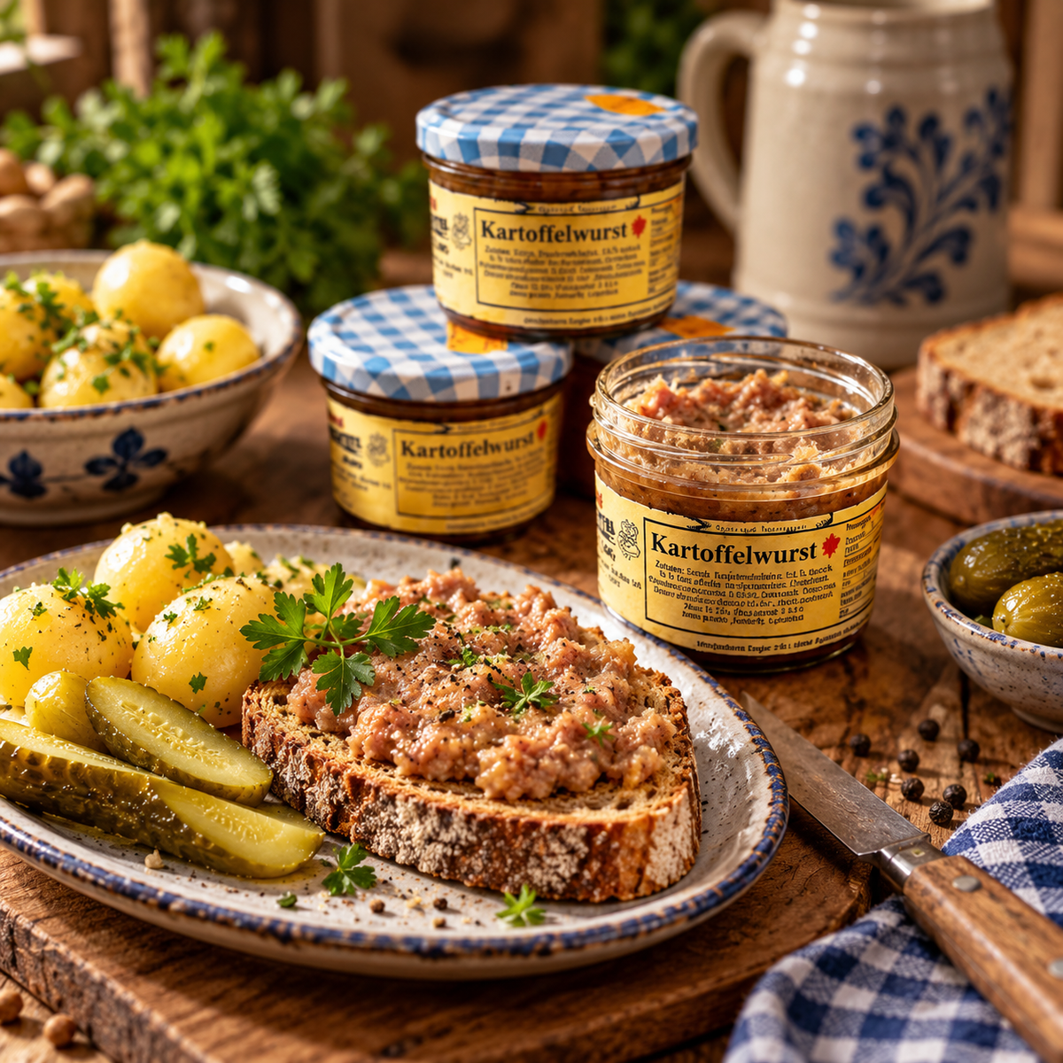 Kartoffelwurst im Glas
