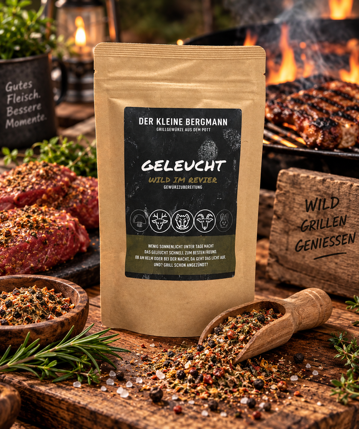 Würzmischung für Wild (Reh, Hirsch, Wildschwein) – Geleucht