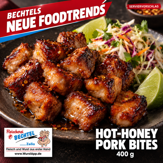 Hot-Honey Pork Bites – Schweinenacken – 2x400 g